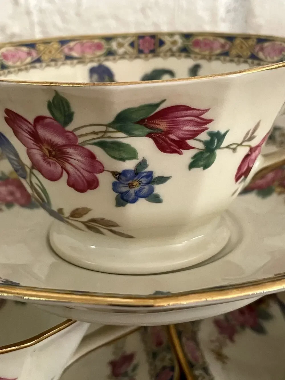 Black Knight Palmiero Vintage Teacup & Saucer Czech - FOR ONE SET Multi Avail
